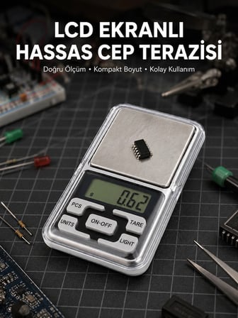Kapaklı Dijital Cep Terazisi Hassasiyet 300 Gr Yeni Nesil