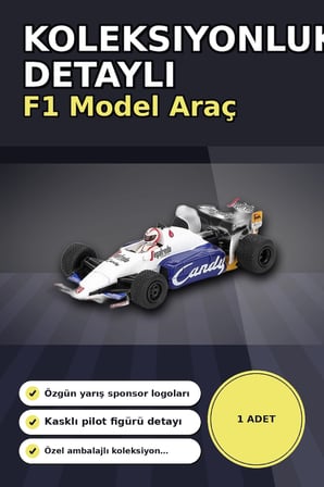 Diecast 1/64 Formula 1 Aracı Toleman TG184 Johnny Cecotto Monako 1984 Yarış Modeli Tekli BX-313384