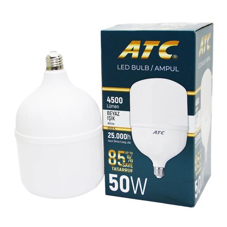 50w Torch Led Bulb Ampul Beyaz E27 Bx40