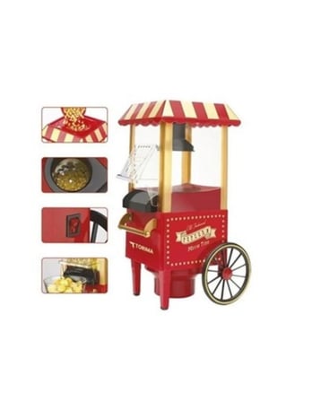 Yağsız Mısır Patlatma Makinesi Sıcak Hava Popcorn Makinesi Nostaljik Tasarım
