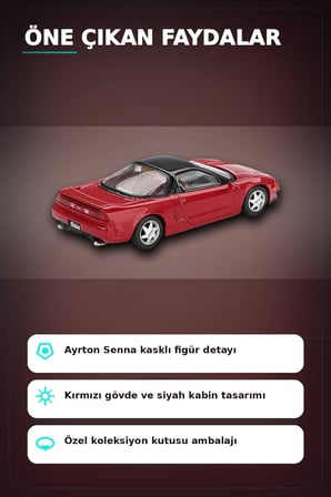Senna Anma 1/64 Ölçek Honda NSX Prototip 1989 Diecast Model Araba, Koleksiyonluk BX-313328