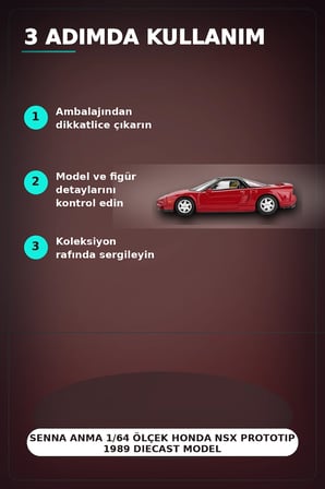 Senna Anma 1/64 Ölçek Honda NSX Prototip 1989 Diecast Model Araba, Koleksiyonluk BX-313328
