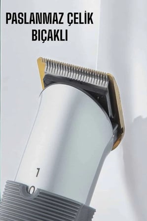 4 Taraklı Profesyonel Şarjlı Saç ve Sakal Kesme Tıraş Makinesi Seti