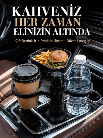 Marsilyan Otomobil Bardaklık Çift Bardak Tutucu Organizer