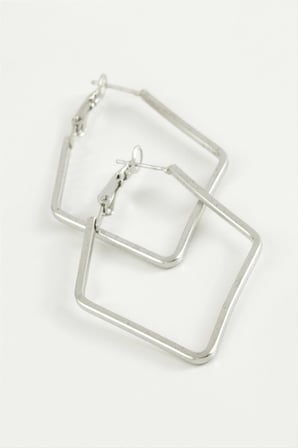 Dörtgen Halka Küpe 7,5 cm