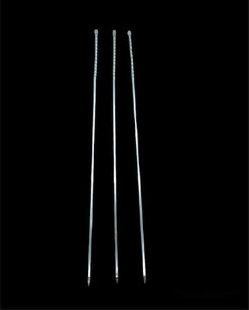Burgulu Kuşbaşı Şişi - Metal - Kalın Kare - 50 cm