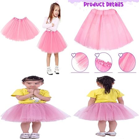 Pembe Renk Tütü Etek Bale Eteği Gösteri Eteği Çocuk Bebek Boy Bx40