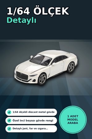 1/64 Ölçekli Metal Diecast Model Bentley Batur Bonneville Pearl Araba Koleksiyon BX-313379