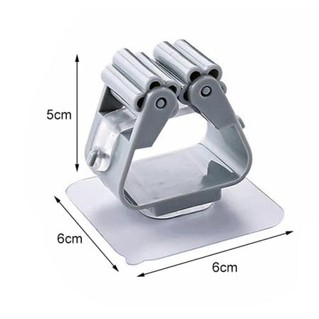 Tekli Duvara Yapışkanlı Mop Tutucu Aparat Sopa Askısı Bx40