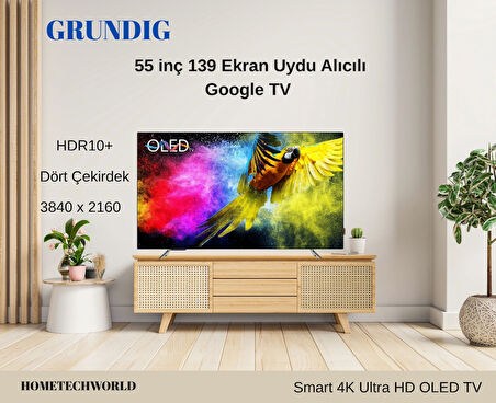 GRUNDIG  55 inç Google TV Smart 4K Ultra HD OLED TV