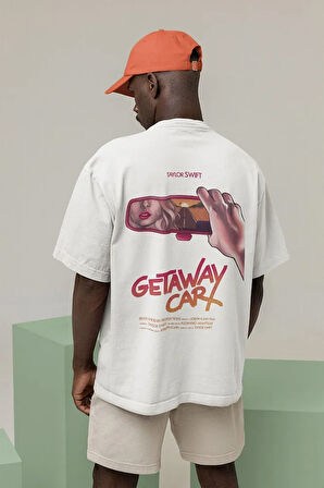 Getaway Car Şarkı Taylor Swift Baskılı Unisex Tişört, Oversize Şarkıcı Tişört