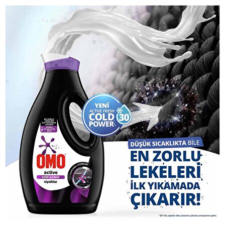 Omo Active Cold Power Siyahlar için Sıvı Deterjan 1.69 lt