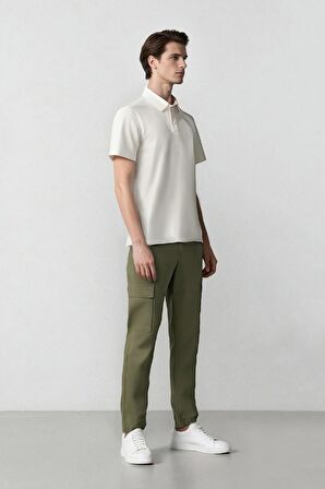 DeFacto Jogger Gabardin Pantolon Beli Lastikli Kargo Cepli Lastikli Paça E1037AX24WNGN425