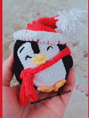 Amigurumi Noel pengueni oyuncak hediyelik