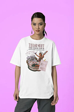 Taylor Swift The Eras Tour Baskılı Unisex Oversize Şarkıcı Tişört