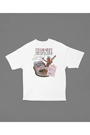 Taylor Swift The Eras Tour Baskılı Unisex Oversize Şarkıcı Tişört