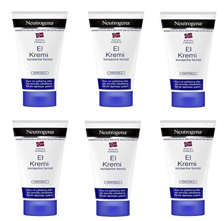 Neutrogena Norveç Formülü Parfümlü El Kremi 50 Ml 6 Adet