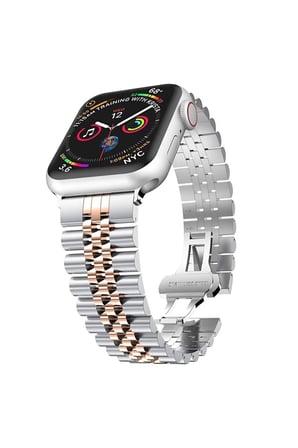 Apple Watch 2 3 4 5 6 7 8 9 Se Ultra 42-44-45-49 Mm Uyumlu Çelik Metal Kordon Kayış Paslanmaz