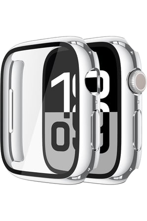 Apple Watch 7 8 9 45mm Uyumlu Sert Starlight Kılıf Kasa Ve Ekran Koruyucu 360 Tam Koruma Kapak