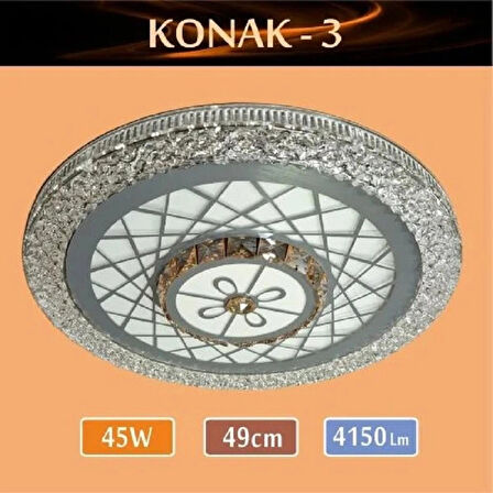 Yeni 45w Konak3 Desenli Armatür Şık Dekoratif Ürün Sıva Üstü Led
