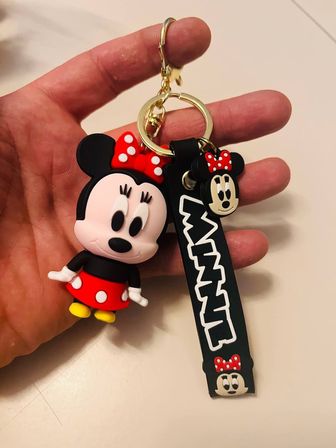 Mickey & Minnie Mouse 3D Silikon Anahtarlık – İkili Karakter Çanta & Araba Süsü
