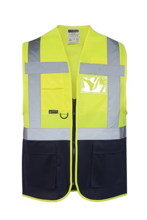 MYFORM 9145 MÜHENDİS İKAZ YELEĞİ SARI -XL