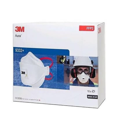 3M 9332A AURA FFP3 VENTİLLİ TOZ VE SİS MASKESİ