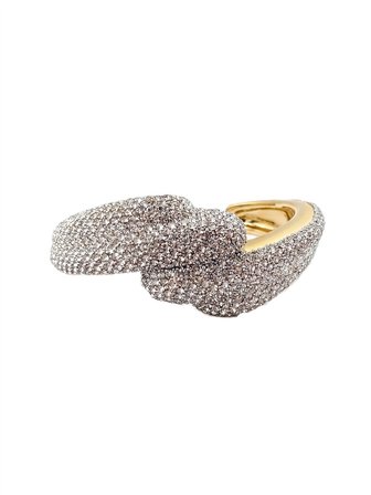 AXXİON Çift Katmanlı Bileklik Gold Pirinç Zirkon Taş