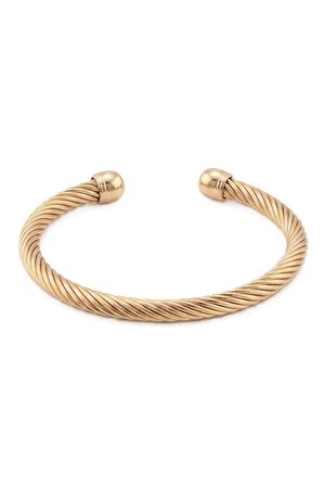 AXXİON Gold Pirinç Bileklik Zirkon Taş