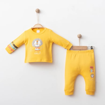 Lion Baskılı 2'li Bebe Takım