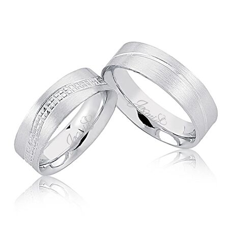 Beyaz Altın Alyans 4603-2