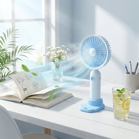 3 Kademeli Masaüstü Fan – Telefon Tutuculu Özellikli Standlı Elde Taşınabilir Mini Fan  EKL29 (4604)