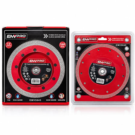 10 ADET ÖRGÜLÜ TURBO İNCE HASSAS ELMAS KESME DİSK SERAMİK - TAŞ 180MMX22.2 MAX 8.500PRM (4604)