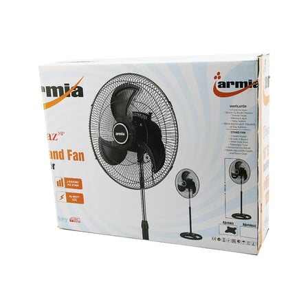 18 İNÇ SANAYİ VANTİLATÖR  3 METAL KANAT: ÇAP:56CM - Y: 140CM - 3 KADEME HIZ   80W (4604)