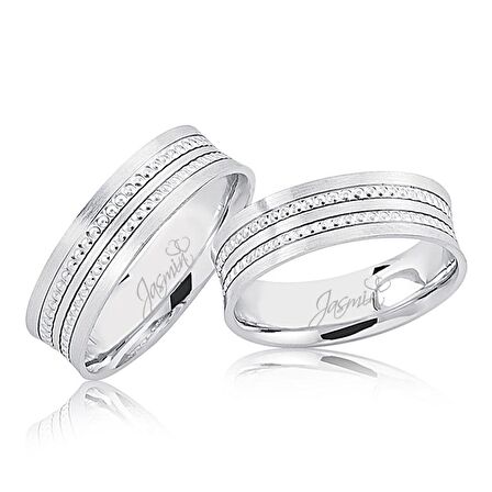 Beyaz Altın Alyans 4605-2