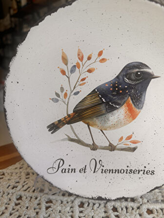 Kuş Desenli 18 cm Duvar Tabağı