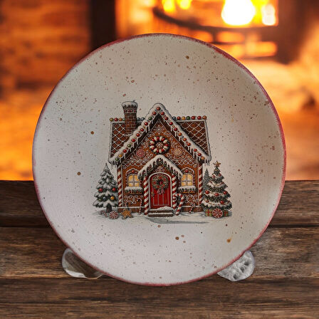 Kış, Yeniyıl Temalı, 18 cm Duvar Tabağı