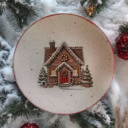 Kış, Yeniyıl Temalı, 18 cm Duvar Tabağı