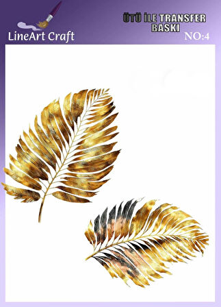 Yaprak Desen N: 4 Kumaş Transfer Kağıdı 20*20