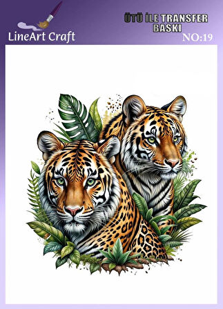 Kaplan Desen N: 19 Kumaş Transfer Kağıdı 20*20