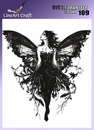 Kadın Portre Desen N: 109 Kumaş Transfer Kağıdı 20*20