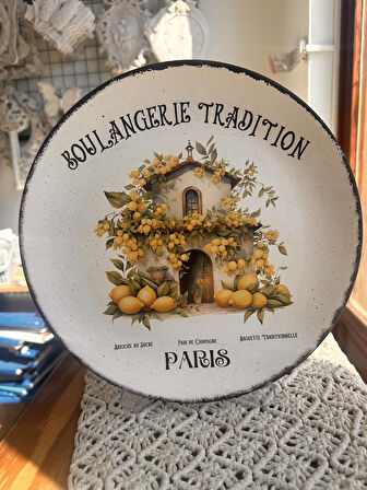 Limon Desenli 30 cm Çapında Duvar Tabağı