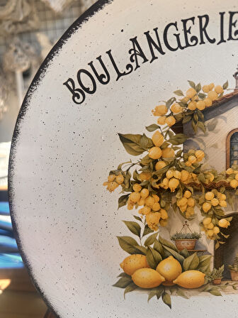 Limon Desenli 30 cm Çapında Duvar Tabağı