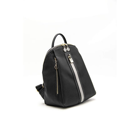 Silver Polo  Kadın  1123-46055 SILVER POLO SIRT ÇANTASI M86 SİYAH-MAT SİYAH-PLATİN