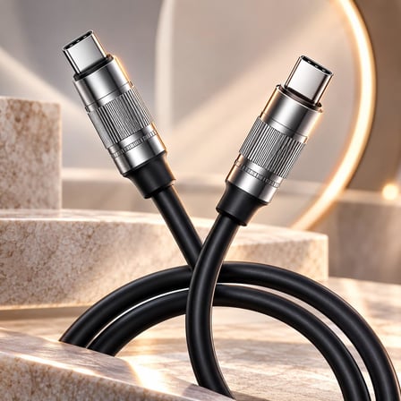 60W USB-C to USB-C 5.8mm Premium Silikon PD Hızlı Şarj Kablosu