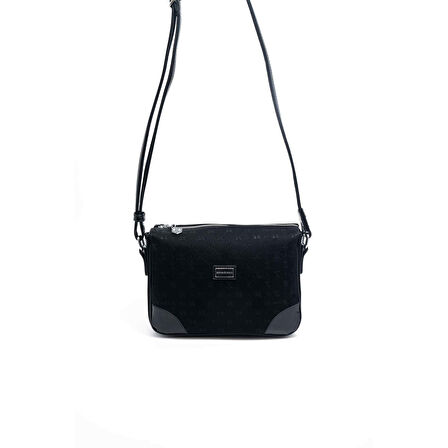 Silver Polo  Kadın Çapraz Çanta 784-46060 SILVER POLO ÇAPRAZ BAYAN ÇANTASI M158 SİYAH-RUGAN SİYAH