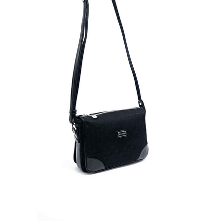 Silver Polo  Kadın Çapraz Çanta 784-46060 SILVER POLO ÇAPRAZ BAYAN ÇANTASI M158 SİYAH-RUGAN SİYAH