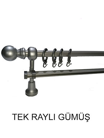 KLASİK AHŞAP RUSTİK PERDE ASKISI TEK RAYLI 28 MM