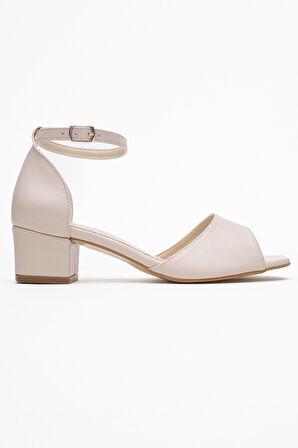 Kadın Beyaz Kısa Topuklu Rahat Abiye Ayakkabı