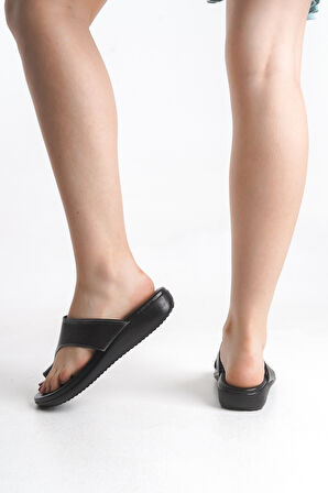 Ortopedik Deri Taban Topuk Dikeni Destekli Günlük Parmak Arası Platin Terlik